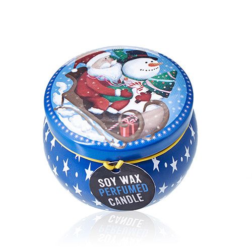 Art Tin Candle - Assorted Design - Vintage Christmas - product view 5