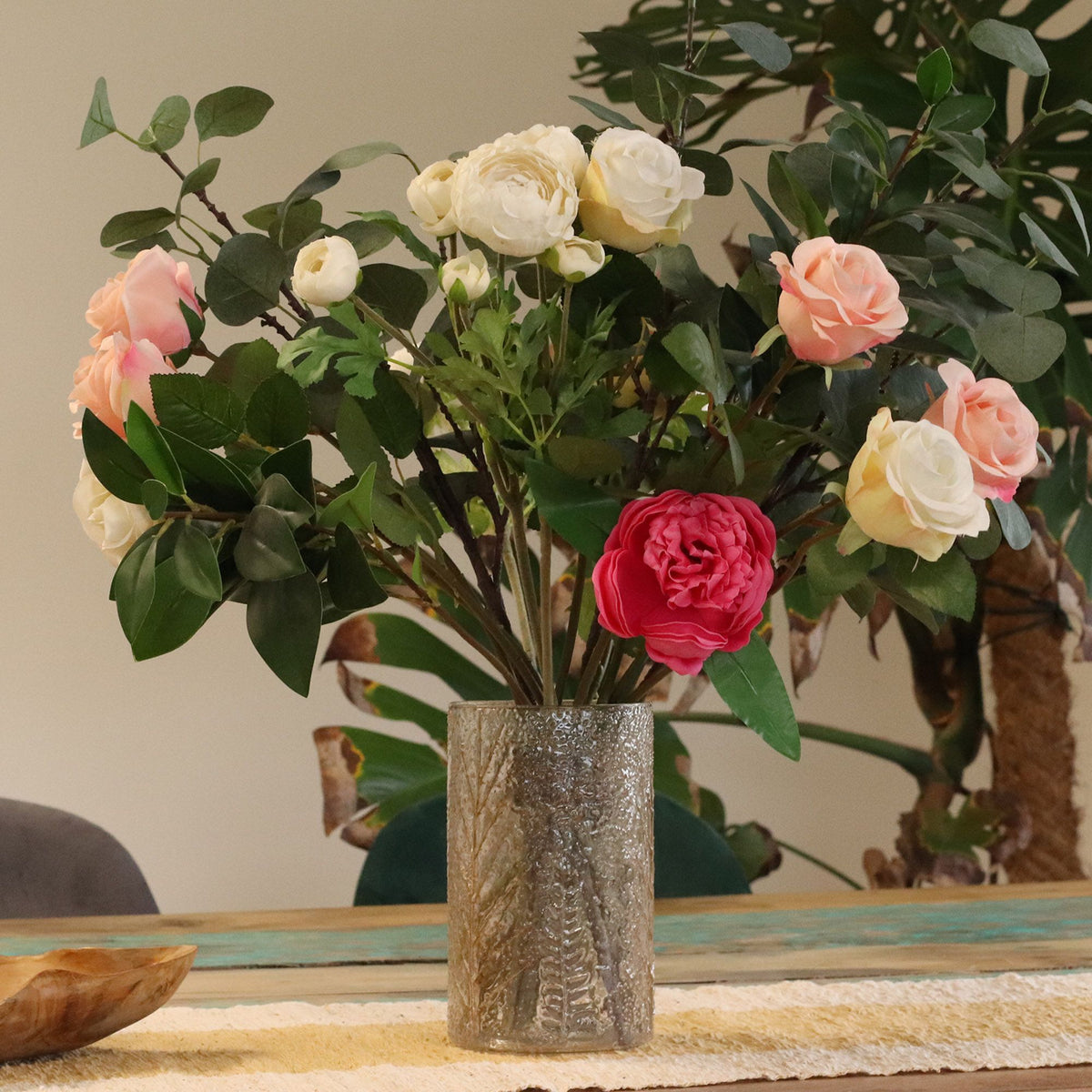 Natural Floral Glass - Tall Vase Candle Holder - Pino - product view 9