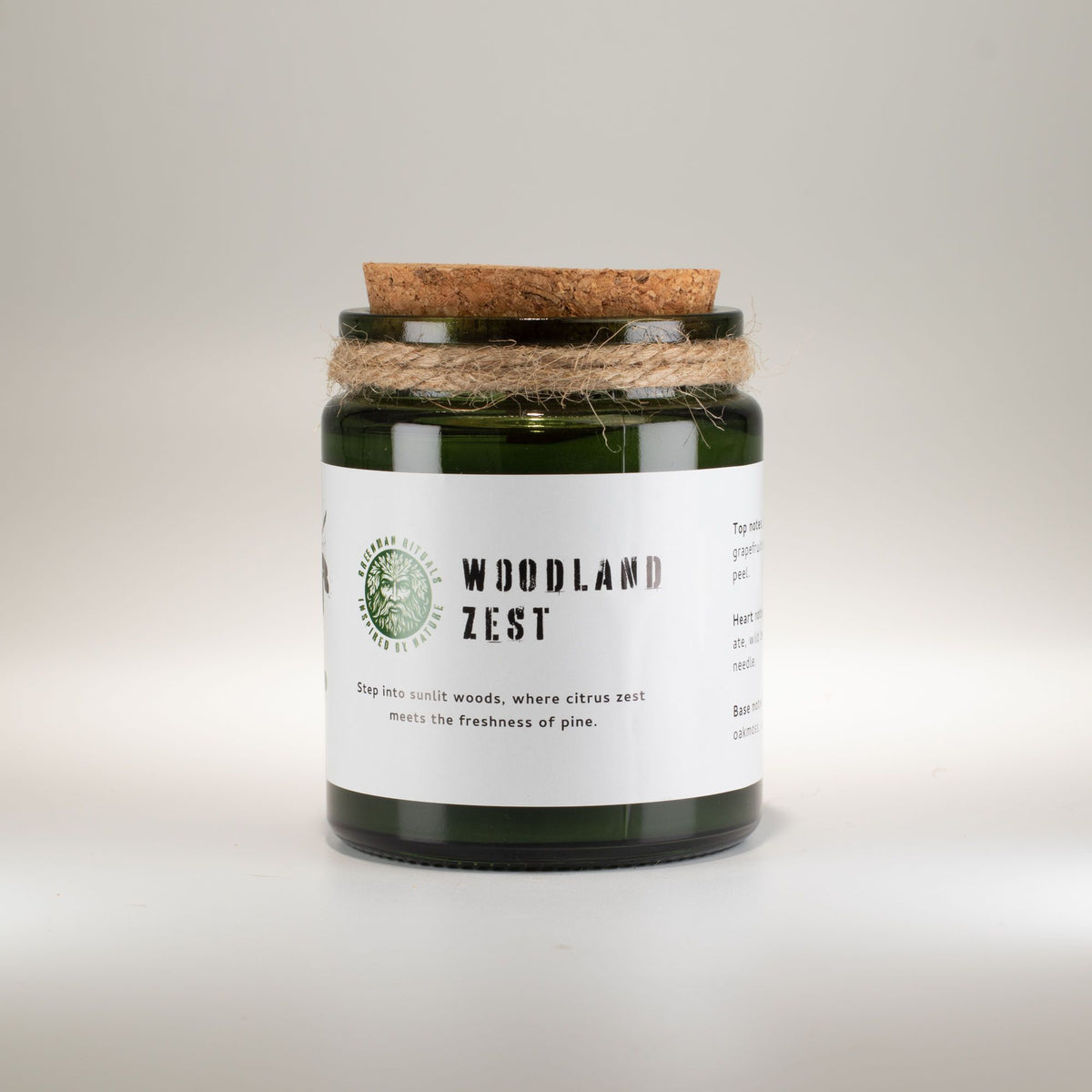 Greenman Woodwick Soy Candle - Woodland Zest - product view 4