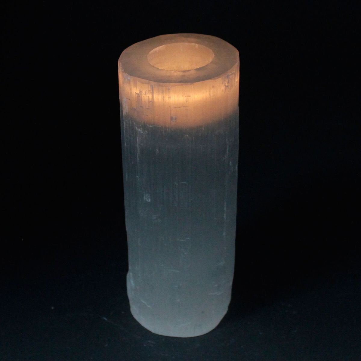 Selenite Cylinder Candle Holder - 20 cm - product view 2