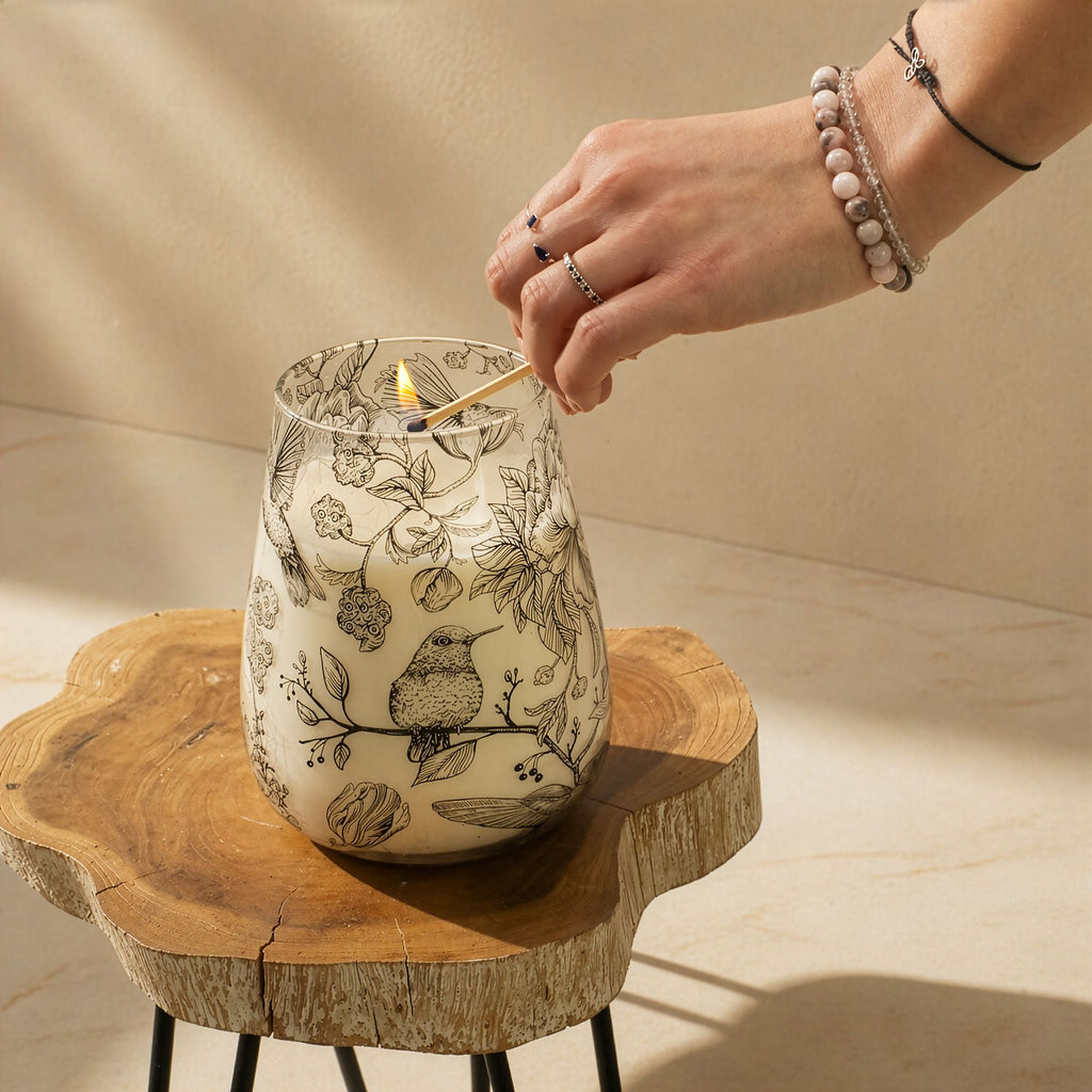 Tall Glass Jar Candles - Drawn by Flame - product view 5