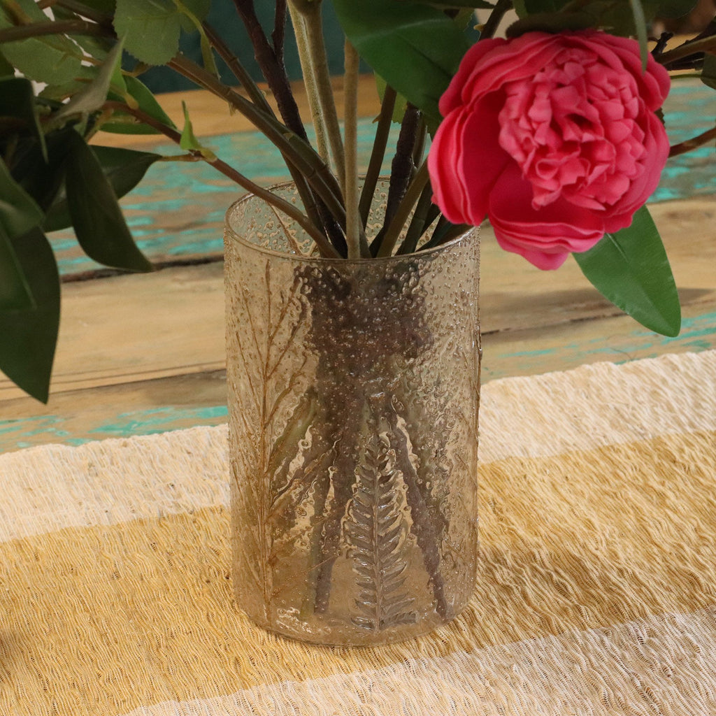 Natural Floral Glass - Tall Vase Candle Holder - Pino - product view 6