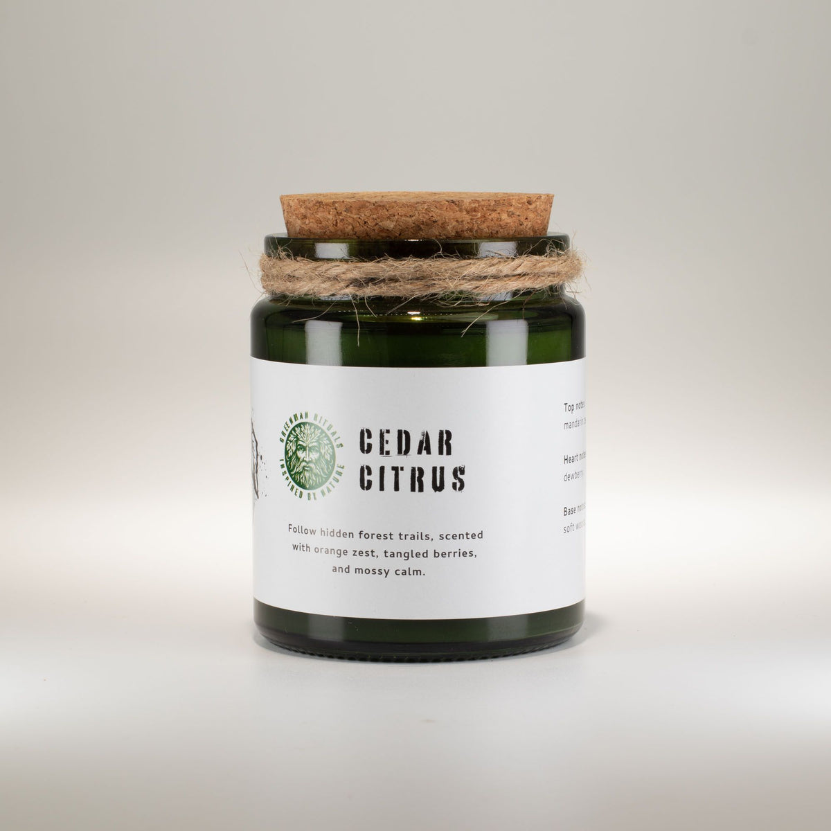 Greenman Woodwick Soy Candle - Cedar Citrus - product view 4