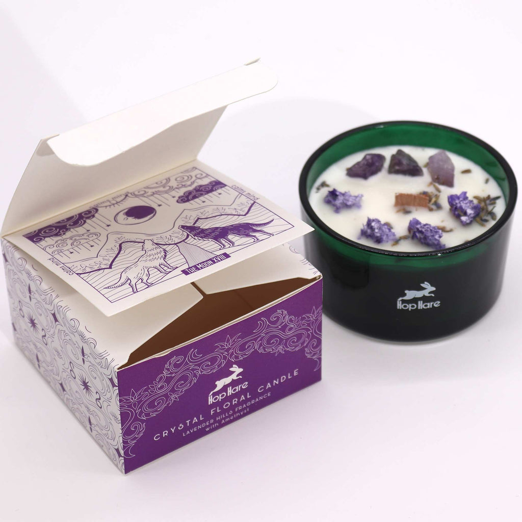 Hop Hare Crystal Magic Flower Candle - The Moon - product view 6