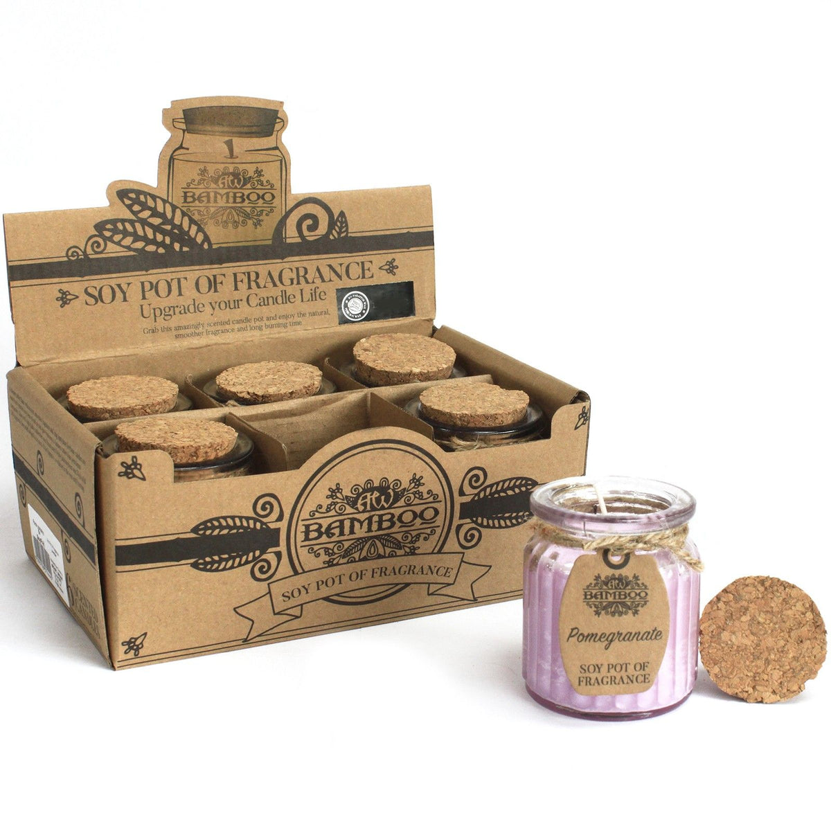Pomegranate Soy Pot of Fragrance Candles - product view 4
