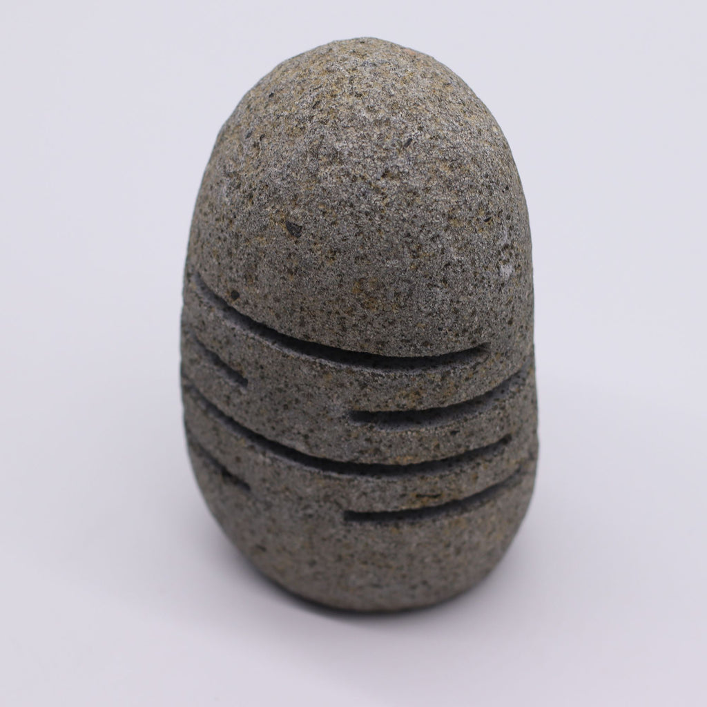 Natural Riverstone Candle Holder - Standing Stone Cut - product view 5
