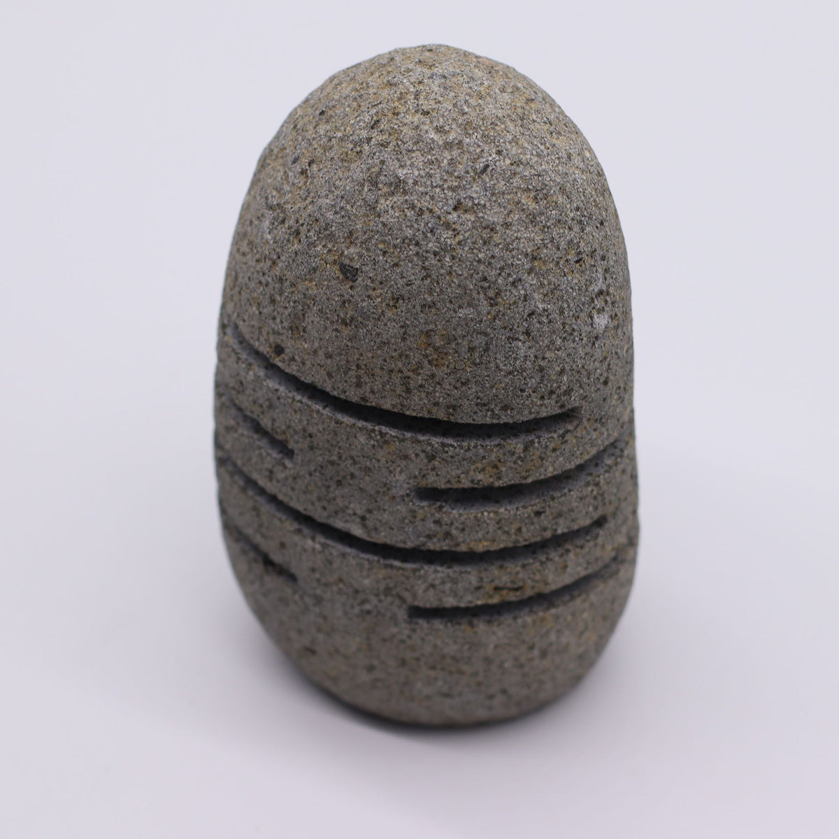 Natural Riverstone Candle Holder - Standing Stone Cut - product view 5