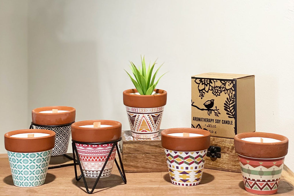 Agnes + Cat Herb Garden Candles - Mint - product view 7