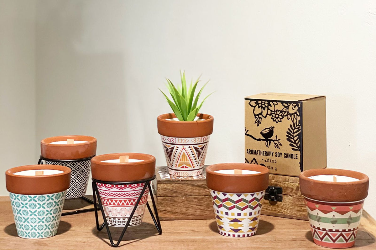 Agnes + Cat Herb Garden Candles - Rosemary - product view 7