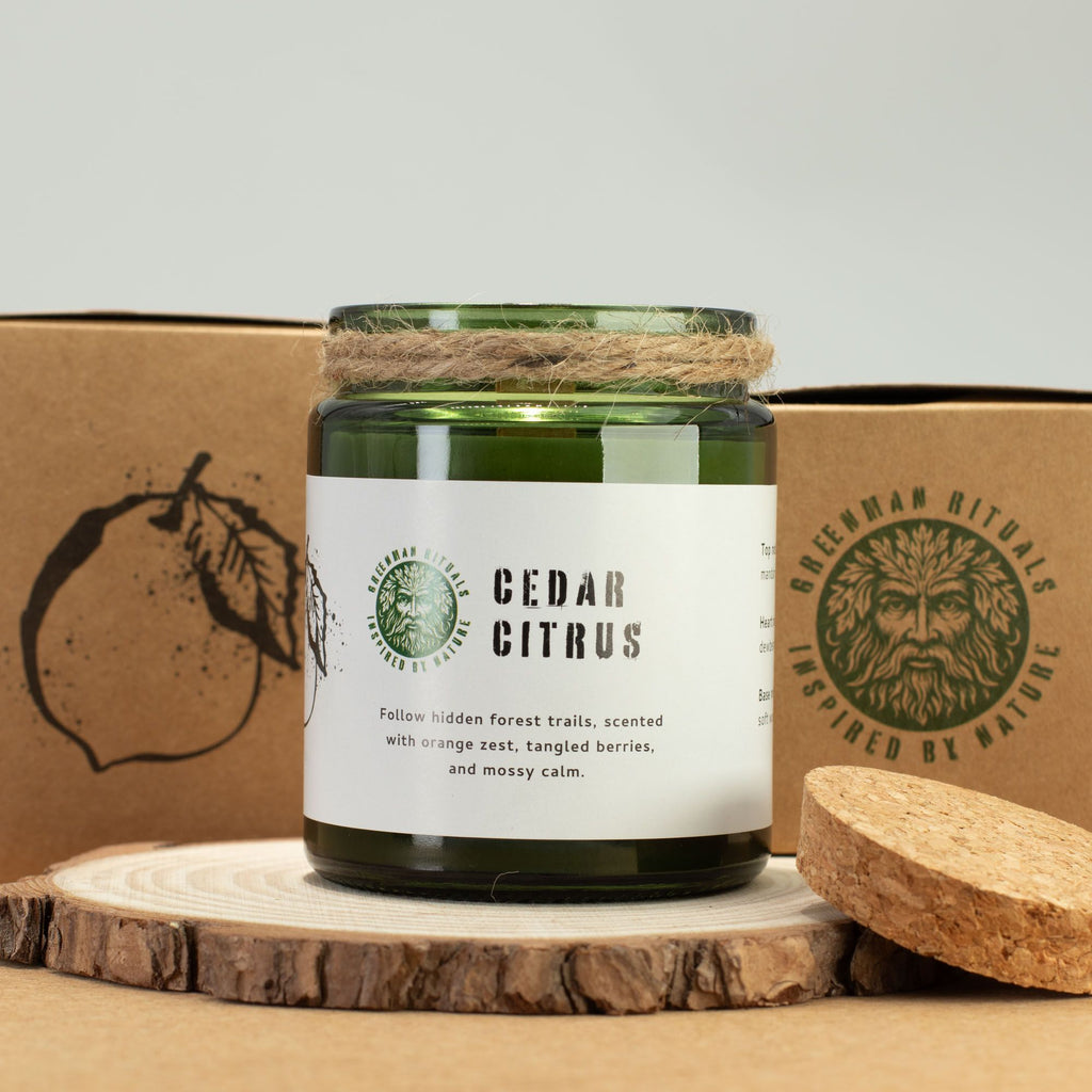 Greenman Woodwick Soy Candle - Cedar Citrus - product view 7