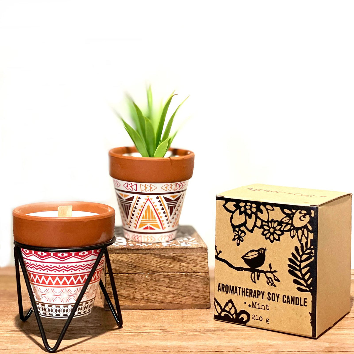Agnes + Cat Herb Garden Candles - Lavender - product view 5