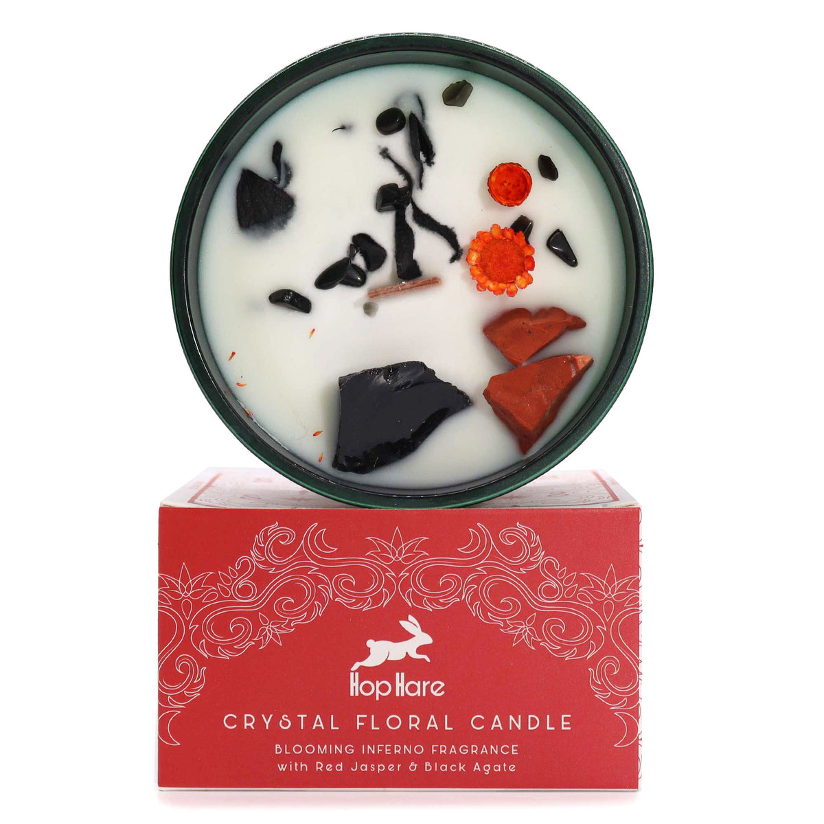 Hop Hare Crystal Magic Flower Candle - The Devil - product view 2
