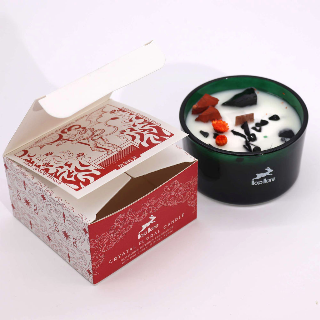 Hop Hare Crystal Magic Flower Candle - The Devil - product view 6