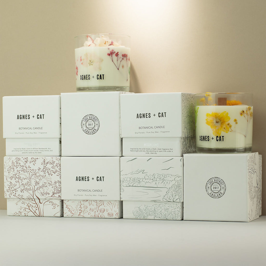 Agnes + Cat Botanical Soy Wax Candle - Roses of Sawrey - product view 2