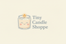 Tiny Candle Shoppe Logo with #f5efe4 background